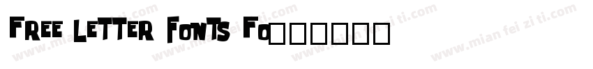 Free letter fonts Fo字体转换